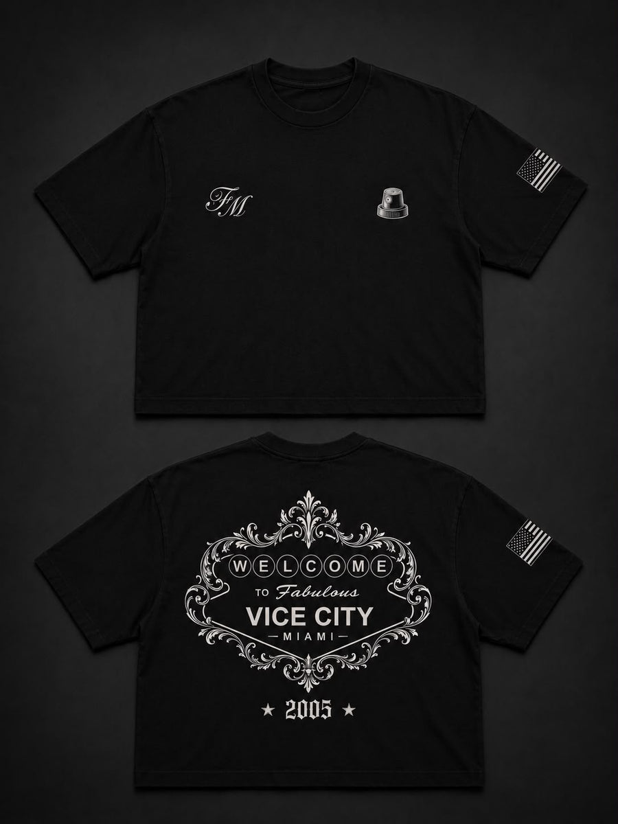 Camiseta Vice City Miami — Negra