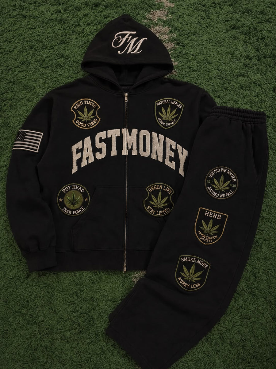 Conjunto Zip Fast Money — Negro