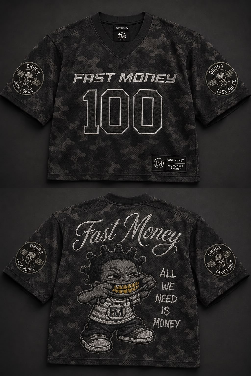 Jersey Fast Money 100 — Camo Negro