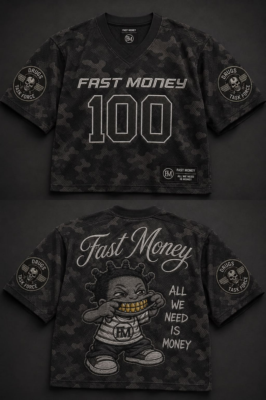Jersey Fast Money 100 — Camo Negro